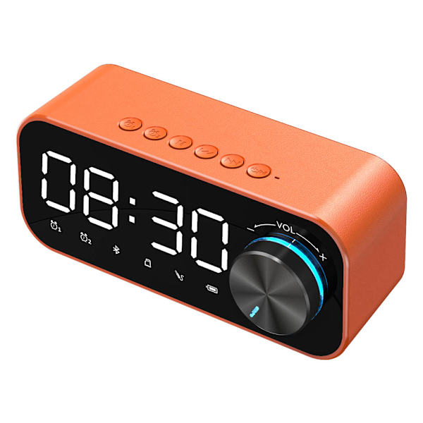 Bluetooth Alarm Clock Speaker Digital Display LED Wireless Subwoofer USB Charge