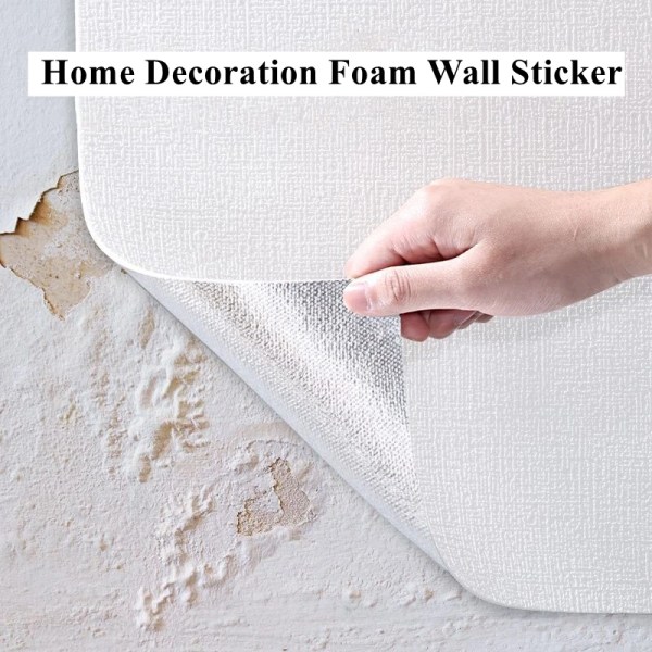 White Foam 3D Wall Sticker Thicken Waterproof Self-adhesive XPE Foam Wallpapers For Living Room Bedroom Home Decorative Stickers
