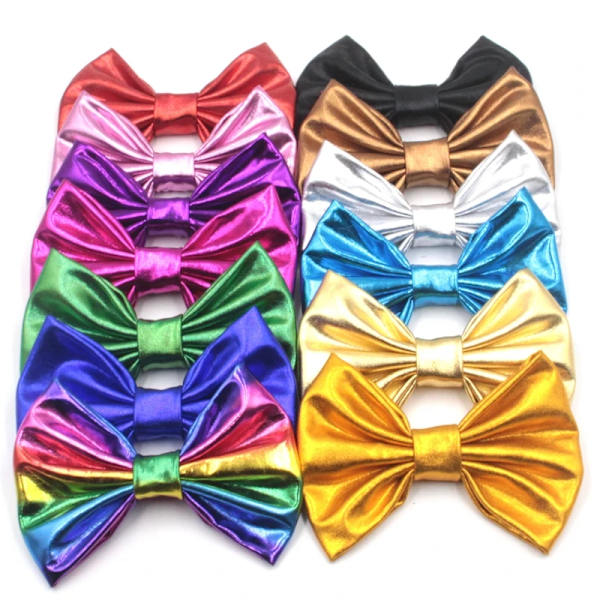 10pcs/lot 5'' Big Messy Metallic Glitter Bow Hair Clips For Children&Kids Hair bows Little Girls Headbands Hair Accessories