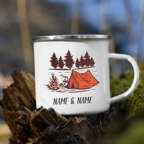 Personalised Name Caravan Printed Camper Mugs Camping Enamel Mug Coffee Cups Unusual Tea Cup Drinkware Personalized Gift Cupshe
