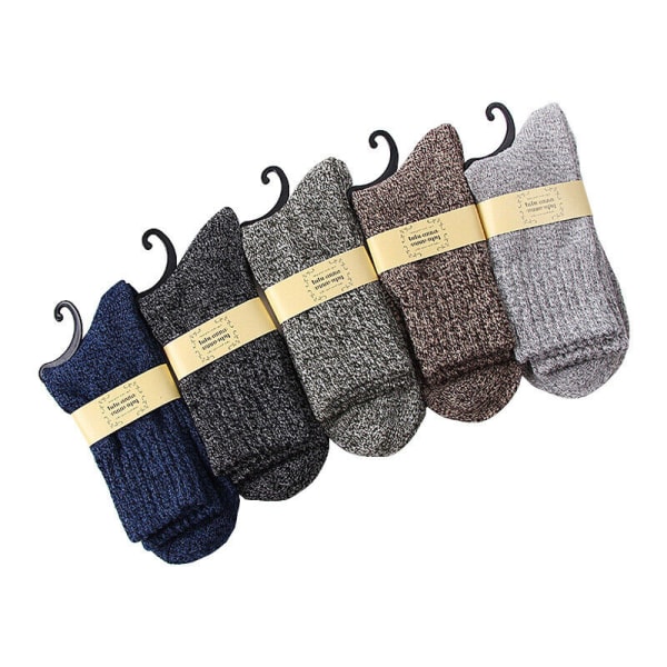 5 Pairs Mens Wool Socks Warm  Heavy Duty Thermal Merino LambsWool Boots Socks 、/