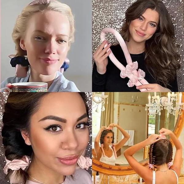 Heatless Curling Rod Headband Hair Roller No Heat Make Curls Slik Satin Soft Sleep Curlers Lazy Wave Formers Hair Styling Tool