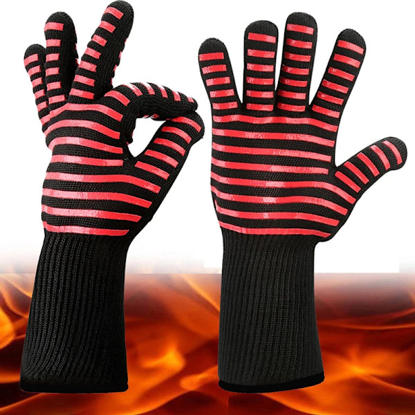 Hot New BBQ Grilling Cooking Gloves Extreme Heat Resistant Oven Welding Gloves High Quality Kitchen Barbecue Glove