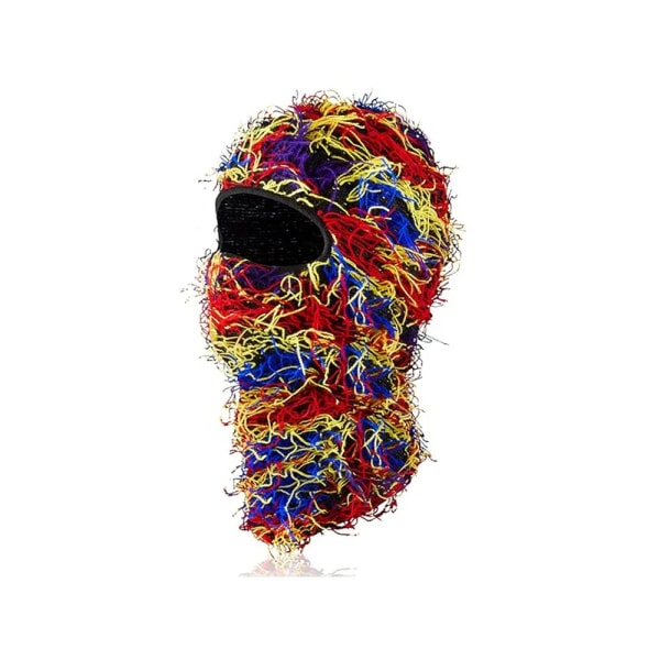 Balaclava Distressed Ski Mask Knitted Beanies Cap Winter Warm Full Face Shiesty Mask Ski Hats for Men Women Camouflage Balaclava