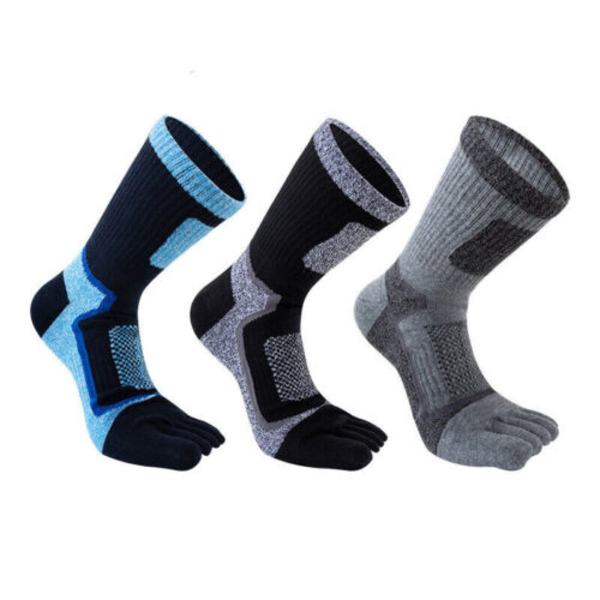 3 Pairs Toe Socks Sports Trainer Breathable Five Finger Cotton Running Socks