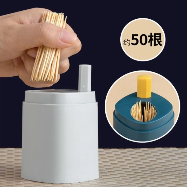 Press-type Automatic Pop-up Toothpick Holder Toothpick Box Living Room Toothpick Holder Storage Box Household