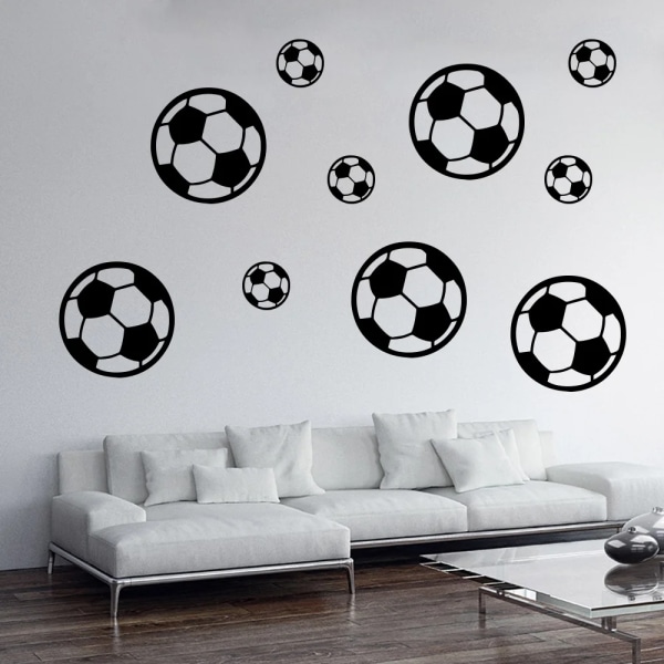 12pcs Footbal Soccer Wall Sticker Waterproof Home Decor for Boy Kids Rooms Living Room Art Decoration Bedroom Decor