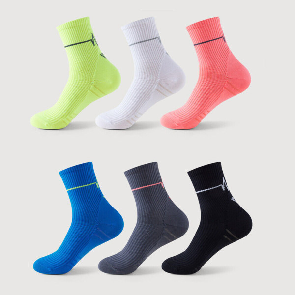 1 Pairs Mens Crew Socks Size 6-12 Black/White Sports Socks Gym Socks