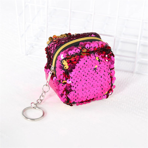 Children's Coin Bag Change Color Sequins Mini Wallet Women Fashion Bling Mini Purse Sequin Bag Key Chain Pouch Small Gift