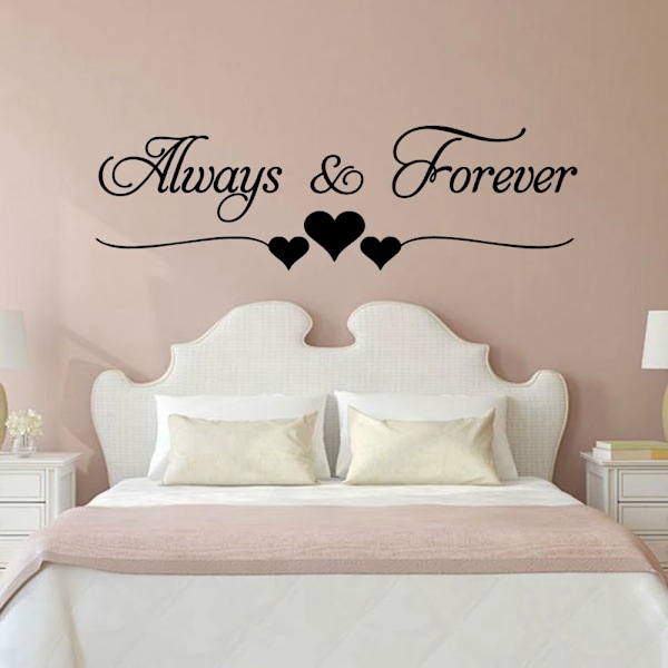 Romantic Love always forever INS Wall Stickers For Bedroom Living Room Decoration Wall Decals Decor wallsticker Mural LW118