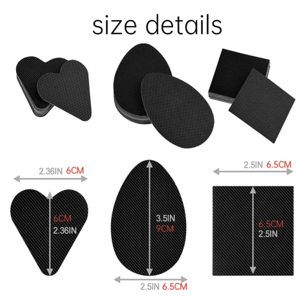 10pcs Wear-Resist Non-Slip Shoe Mats Self-Adhesive Forefoot High Heel Bottom Stickers Silent Heel Protector Rubber Pad Cushion