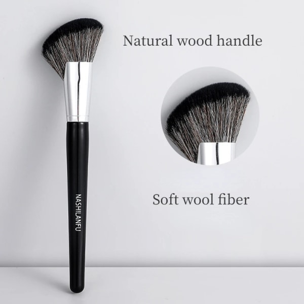 Black Sculpting Brush Professional Makeup Brushes Large Cosmetic Face Cont Bronzer Oblique Powder Blush Brush Face Make Up Tools