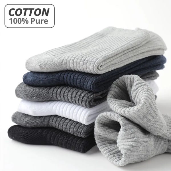 HSS Brand 5 Pairs/Lot 100% Cotton Men  s Socks Casual Business Stripe Socks Deodorant Breathable Black Man Travel Winter Socks