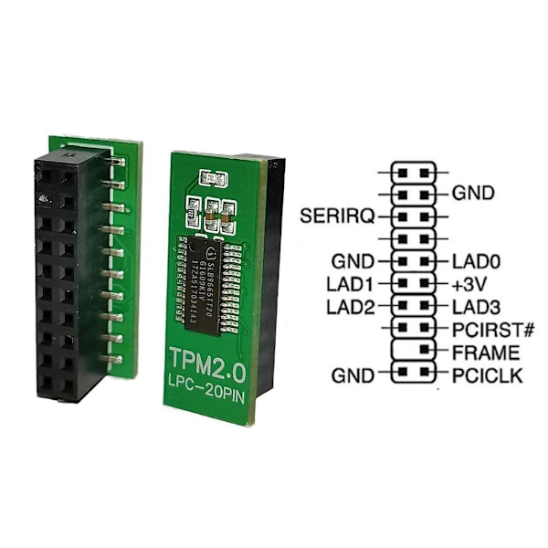 GIGABYTE GC TPM2.0_S 2.0 TPM-modul (20 Pin 20-1) LPC (т TPM 2.0 Trusted  Ny