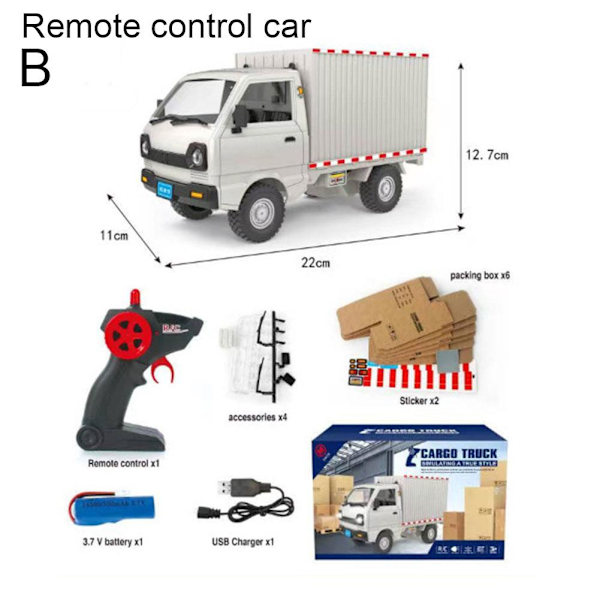 Simulerings Drift Klätterbil med Belysning Fjärrkontroll Lastbilsmodell Barnbilsleksak Y0B9 A remote control