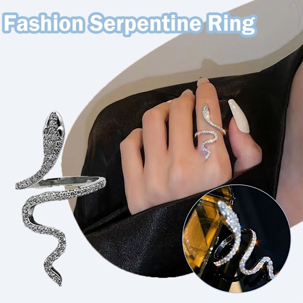 Ormringar Cubic Zirconia Smycken För Kvinnor Fest Justerbara Ringar Gåva U0N3