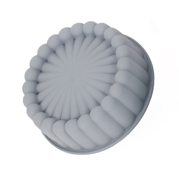 8\" Silikon Rund Kakform Non-stick Bakplåt Form Bakverk DIY -NY I6Y0 grey 8inch