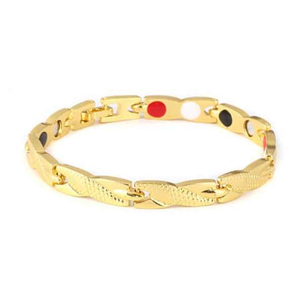 Magnetisk Läknings Terapi Artrit Armband Hälsosam Viktminskning Smärtlindring .ny Golden One size
