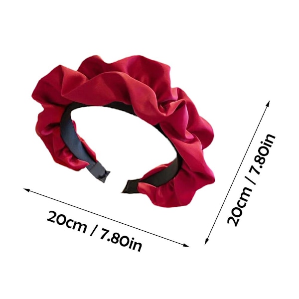 Hårband med sidenband och spets för kvinnor, nytt spetshårband för Wo L8S3 Red 1pcs