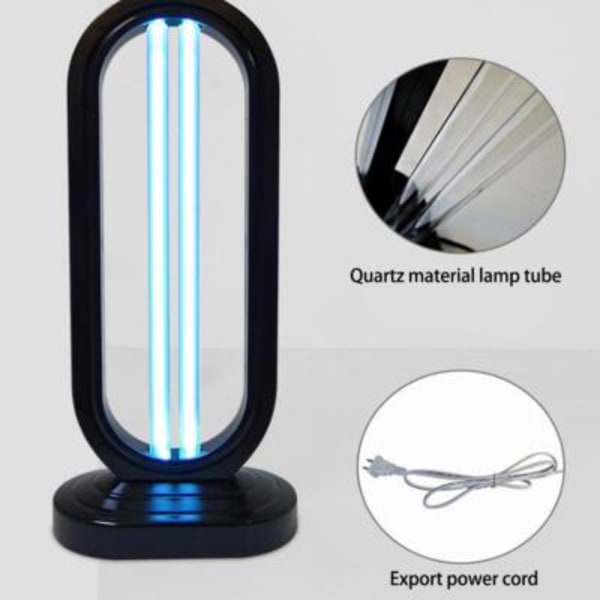 Ultraviolett Sterilisering Germicidal Lampa Ozon Desinfektion Sovrum Eu black 1pcs