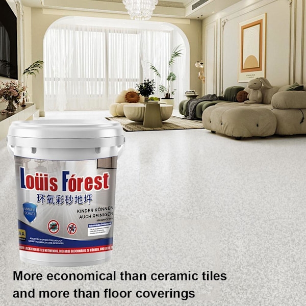 Louis Forest Epoxigolvfärg, Högglansig Marmoreffekt Golvbeläggning Epoxi W3Y4 Gray One size