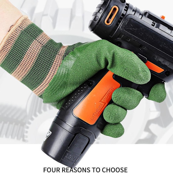 1 par skyddande säkerhetsarbetshandskar färgning nylon mekanikerhandskar C5N9 F9 D1J3 army green 1 pair