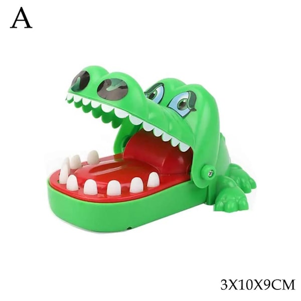 Klassisk Krokodil Bärbar Leksak Mun Tandläkare Bita Finger För Familj Barn FAAU- crocodileB L 15.5cm