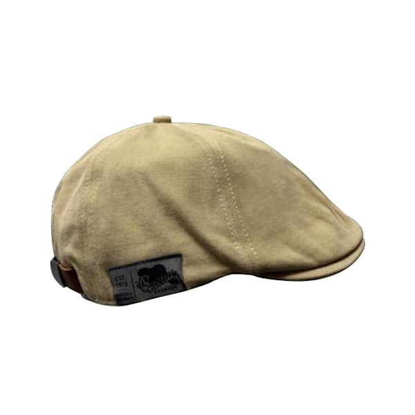 Retro Herr Bomull Ivy Flat Cap Newsboy Justerbar Basker Cabbie Gatsby Körhatt♤ khaki one-size