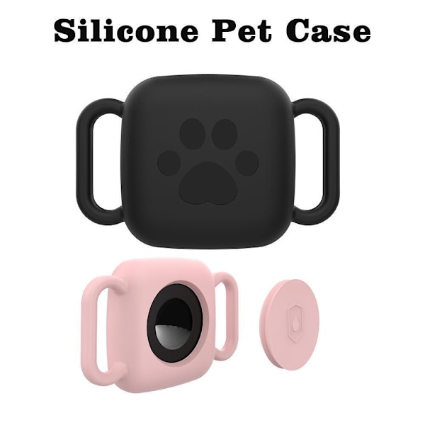 Silikonfodral för husdjurshalsband för Tile Mate Tracker 2024 Kattskydd NYTT W0P0 Black 1set