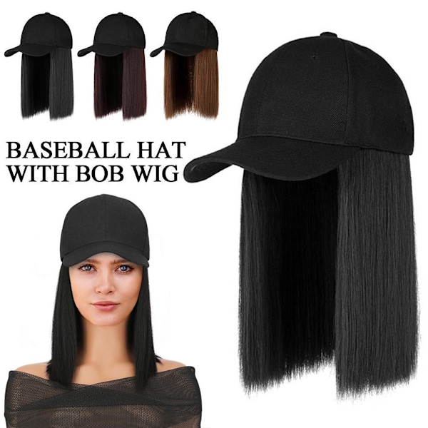 Perukhatt Integrerad Dam Sommar Mode All-Match Lot M6 Konstgjord Peruk K8H5 Light Brown Black Duck Tongue