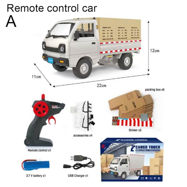 Simulerings Drift Klätterbil med Belysning Fjärrkontroll Lastbilsmodell Barnbilsleksak Y0B9 A remote control