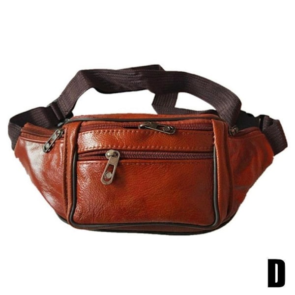 Herr Äkta Läder Clutch Väskor Business Kohud Plånböcker Dragkedja Handväska Skinn Mobilväska Man J8d0 brown One-size