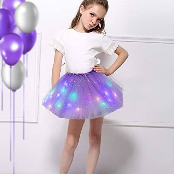 Mode Tutu Kjole Stjärn Paljett Ljusande Kjole Kreativa Ljusremsor Led Kjole B6p9 light greenlight green One size