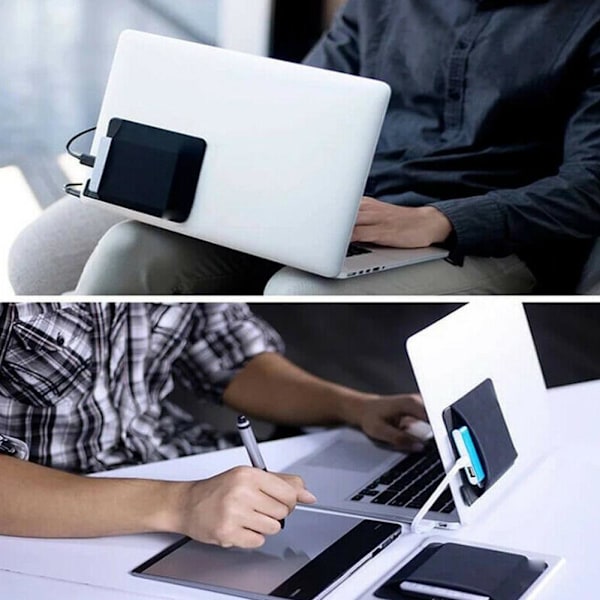 Självhäftande Förvaringsväska för Laptop Baksida Mus Digital Hårda Tillbehör Laptop Organizer Ficka Väska N0G1