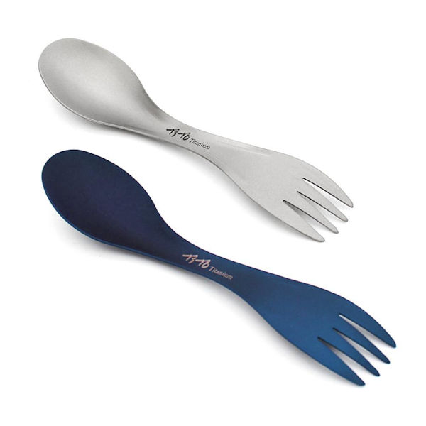 Utomhus Camping Picknick Titan Sked Bestick Gaffel Lättvikt Gaffel Spork Portabel A8U4