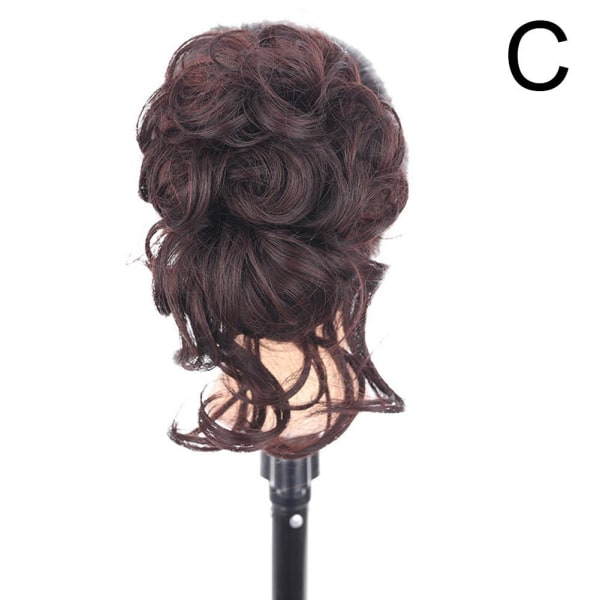 Natural Clip on i Messy Bun Hair Piece Extension Hair Claw Clip Light Brown one size