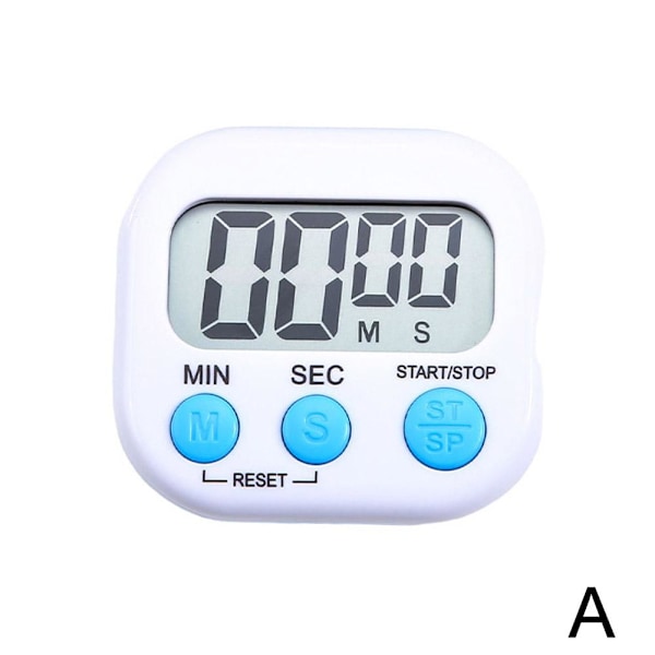 Stor LCD Digital Kökstimer Matlagning Nedräkning Upp Klocka Högt Alarm Magnetisk green 1PCS