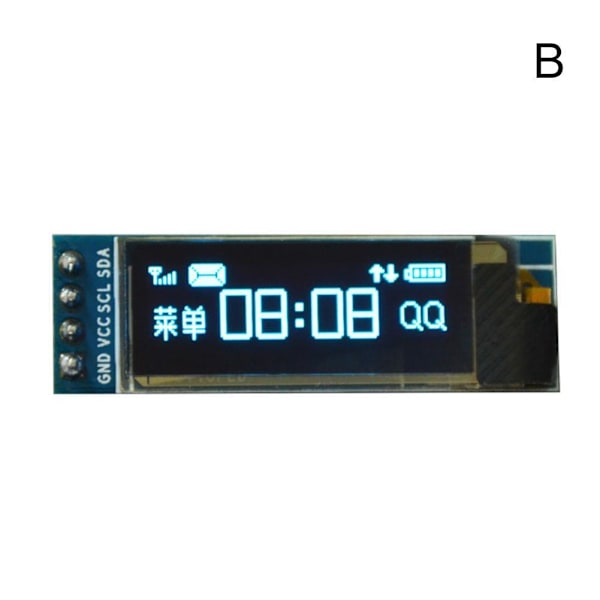 IIC I2C 0,91\" 128x32 Blå OLED LCD-skärmmodul 3,3v 5v FÖR AVR blue Blue OLED DISPLAY