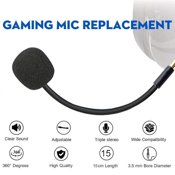 Ersättningsbommikrofon för Turtle Beach Gaming Headset UK PS4 One Mikrofon O1I0 X7A5