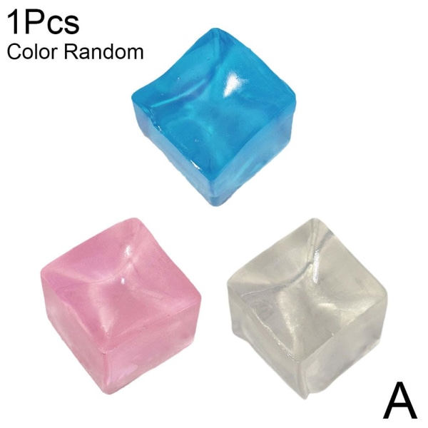 【Färdigt lager】 Mini Mochi Ice Block Stress Ball Toy Anti Stress Sq pink onesize