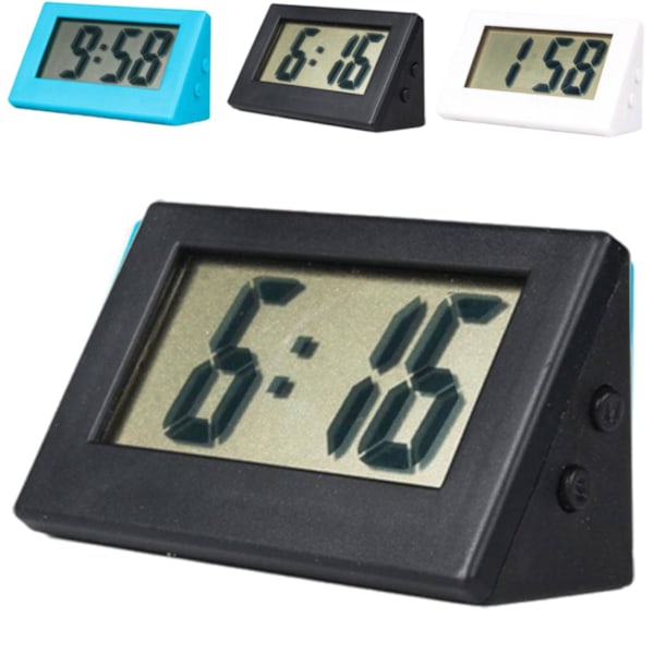 Digital Klocka Endast Batteridriven, LED Stor Display, Liten Digital Reseklocka, lämplig för Sängbord/Sovrum White 1pcs