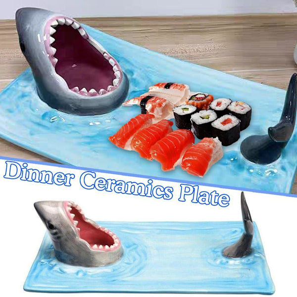 WHAT ON EARTH Hajarhaj Sushi Tallrik Keramisk Bricka Pinnstöd, SåshållareU