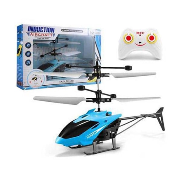 Fjärrkontrollhelikopter Mini RC Helikopter Radio Fjärrkontroll blue remote control