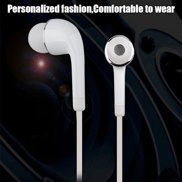 För Galaxy J5 9500 3.5mm In-ear Trådbundet Mikrofon Volym Headset✨w A2M8 D2L5 R9Z1 H3U4 white one size