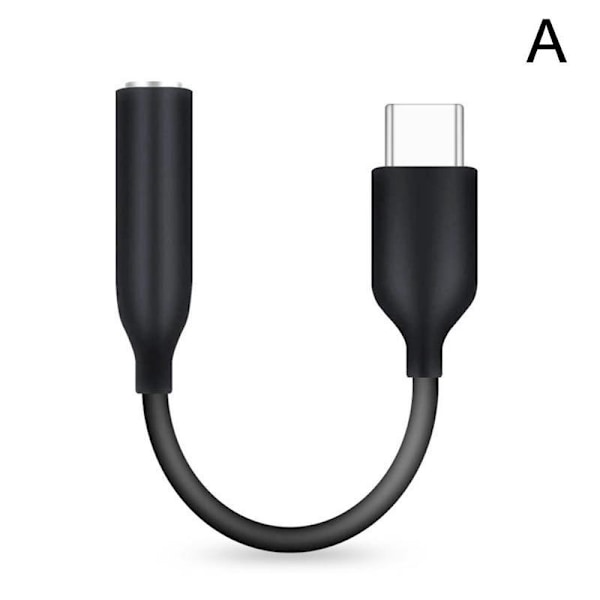 för Samsung Galaxy S23 USB Type C till 3,5 mm AUX-ljudhörlurar black One-size