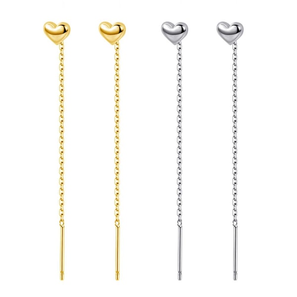 Älska Öronstift Kvinnliga Nya Hjärtformade Tofs Örhängen Hängande Örhängen' K1V6 Golden One size