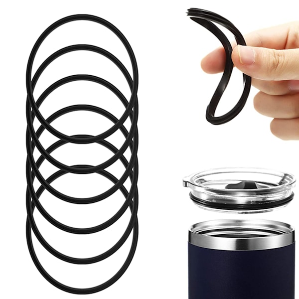 IUYQY 5 st Ersättningsringar i Gummi för Lock Kompatibla med Resemuggar 16oz & 20oz Packningar för Isolerade Rostfria Termosar, Kaffe