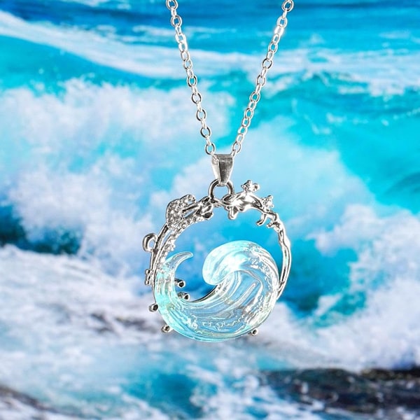 Havstema Smyckesset, Boho Hav Halsband Örhängen/Ringar Set, Sommar Marint Tema Smyckesgåvor, Strass Havsring, Inspirerande Havssmycke 3pcs One size