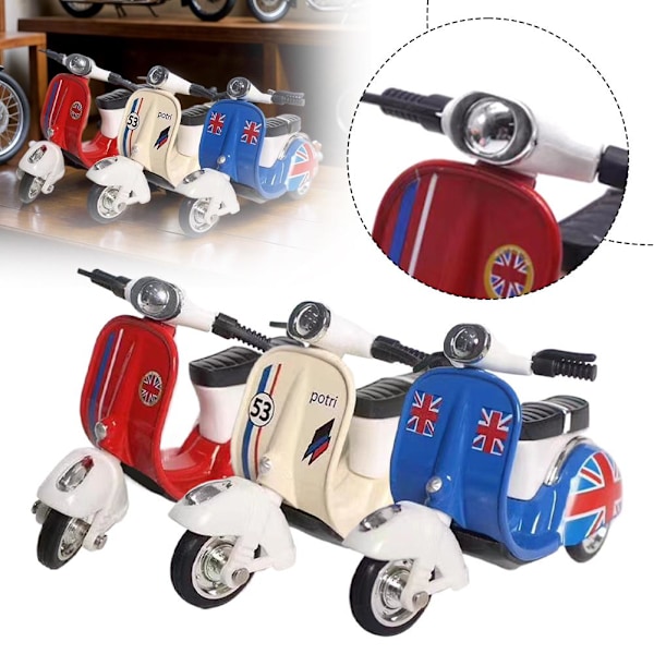 Leksaksbil för barn Legeringsmodellbil Leksaker Moto Modell Prylar Nyckelring Väska Mini U3c1 Red 1pcs