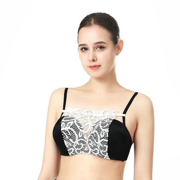 Spets Insynsskydd Osynlig BH Anti Peep Osynlig BH Dölj Spets Enkel BH Kvinna Snabb Spetsinsats white One-size